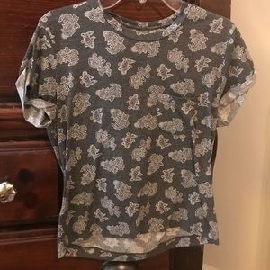 Women’s XS grey longer crop tee